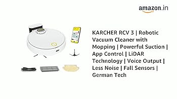 kiruakirua　0313 KARCHER RCV 3, 2-in-1 Robotic Vacuum Cleaner with Mopping, 2500 Pa